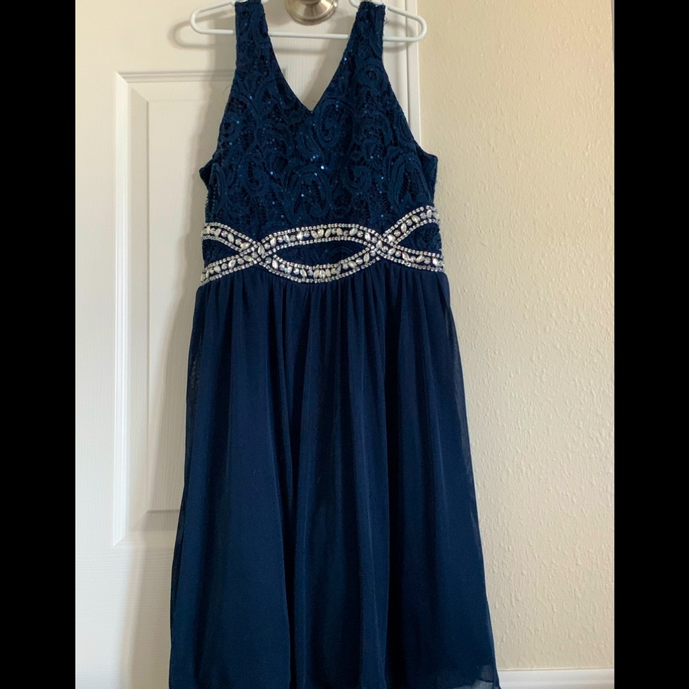 Navy Blue knee-length dress